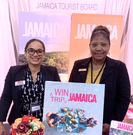 (L-R): The Jamaica Tourist Board’s Victoria Harper, Business Development Manager – Northeast USA, participating in the Wedding Salon 2019 Luxury Bridal Showcase in Washington, DC alongside Barbara Blake, Travel Consultant of Island Breeze Vacations.   