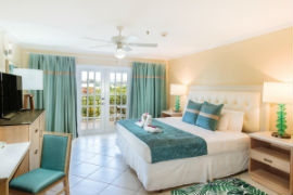 A renovated room at Bay Gardens Beach Resort & Spa.