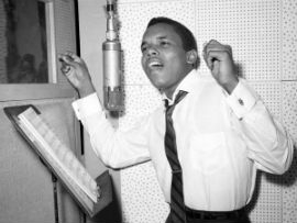 Singer Johnny Nash records in a New York City studio, circa 1958. PoPsie Randolph/Michael Ochs Archives/Getty Images