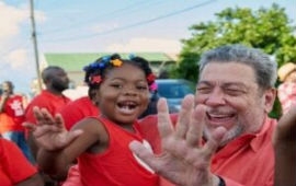 A confident Prime Minister Dr. Ralph Gonsalves on Nomination Day   