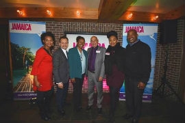 (L-R): Tanesha Clarke, Director of Sales and Marketing, Ocean Coral Spring by H10 Hotels; John Woolcock, Manager Groups & Conventions, Jamaica Tourist Board; Margaret Clarke-Wheatley, Business Development Officer, Jamaica Tourist Board; Bert Wright, Vice President, Jamaica Tours Ltd.; Mavoy Smith, Director of Sales & Events, Montego Bay Convention Centre and Kenton Senior, Business Development Manager, Northeast USA, Jamaica Tourist Board