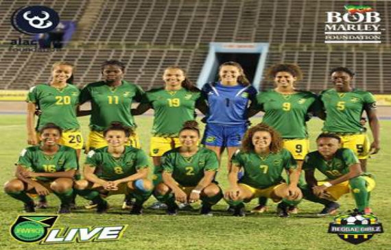 Jamaica’s National senior women’s soccer team, the Reggae Girlz  Photo courtesy of the Jamaica Football Federation 