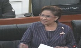Prime Minister Kamla Persad-Bissessar, speaking in Parliament on Friday (CMC Photo)