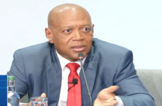 Governor of the Central Bank of Barbados, Dr. Kevin Greenidge, speaking during the review of the Barbados economy for the first three months of 2025 (CMC photo)