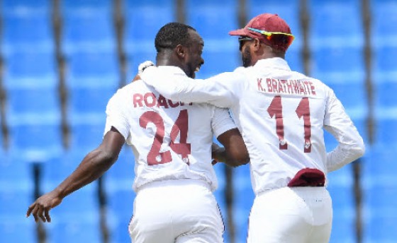 The door has not been closed on the return of veterans Kemar Roach (left) and Kraigg Brathwaite to the West Indies team.