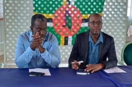 Former UWP leader, Lennox Linton (left) and current leader, Dr. Thomson Fontaine (File Photo)