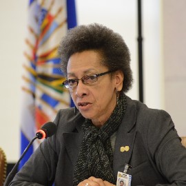 Outgoing IACHR president, Margarette May Macaulay (via CMC)