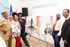 Empress Uneek (left), author of the book "Reclaimed" and singer of "Not Forbidden", with Minister Marion Hall, and Tara Smith Jarrett, editor/publisher of Reclaimed, at launch of the book and song on June 27th in Fort Lauderdale.
