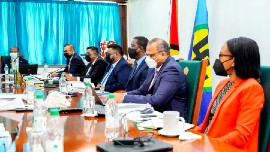 Guyana's diplomatic leaders attend a virtual CARICOM meeting in last summer. (file photo)