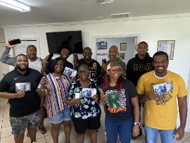 Members of Alpha Phi Alpha Fraternity, Inc. and community volunteers made nearly 600 calls to voters in South Dade to inform residents about changes to state election laws.