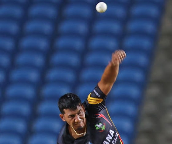 Left-arm spinner Gudakesh Motie.