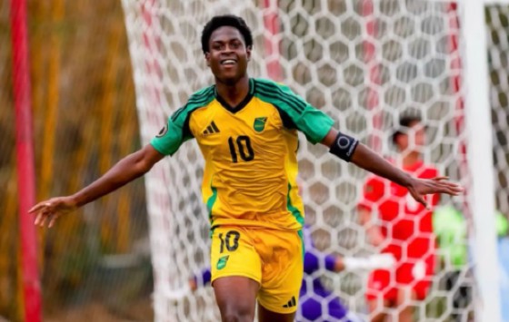 Jahmarie Nolan scored the opening goal for Jamaica against Honduras. (Photo courtesy JFF Media).