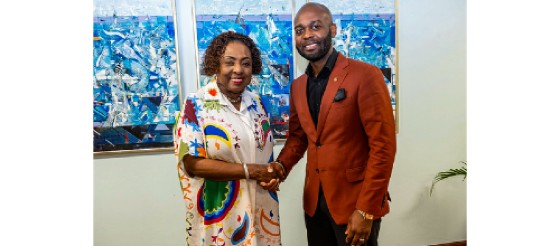 Jamaica’s Minister of Culture, Gender, Entertainment and Sport, Olivia Grange (left) and CWI President Dr Kishore Shallow during their recent meeting. (Photo courtesy CWI Media).