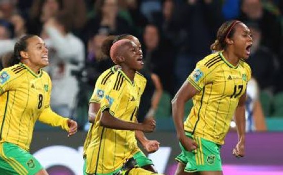 Goal-scorer Allyson Swaby (right) celebrates her goal in Saturday’s win over Panama.
