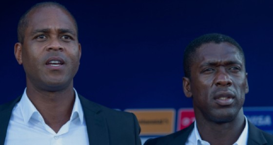 Dutch legends Patrick Kluivert (left) and Clarence Seedorf will assist Suriname in their bid to qualify for the 2026 FIFA World Cup