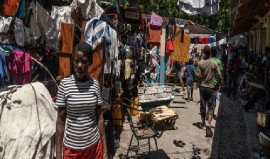 Displaced women and children are now living in a school in Port-au-Prince after fleeing their homes during gang attacks. (UN Photo)