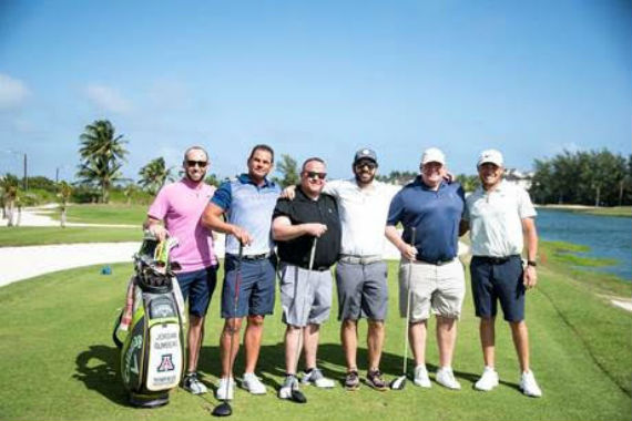 A Pro-Am group poses during the event