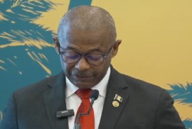CTO chairman, Ian Gooding-Edghill, who is also the Barbados Minister of Tourism, addressing the opening ceremony of Caribbean Tourism Week in New York on Monday (CMC Photo)