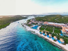 Arial view of the new Sandals Royal Curacao resort. (Image courtesy of Sandals International Resorts)
