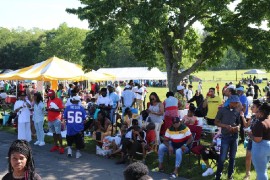 A section of the large crowd that turned up for the annual Trelawny Picnic on Sunday May 29 at the Rockland County State Park in Nyack, New York. (DERRICK SCOTT photo)