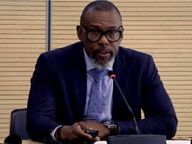 Head of the Disaster Risk Reduction, Recovery and Resilience Building Team at the United Nations Development Programme (UNDP) Crisis Bureau, Ronald Jackson, speaking at Global Platform for Disaster Risk Reduction in Geneva (CMC Photo)