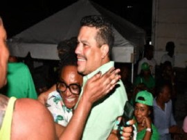 JLP’s Mathew Samuda celebrating victory with supporters