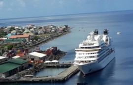 Seabourn docked in Dominica on Tuesday