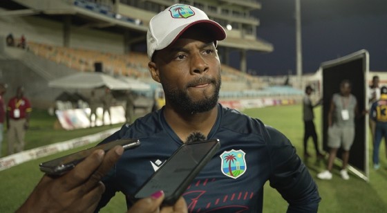 West Indies captain Shai Hope speaking to the media following his side’s 41-run loss to Sri Lanka in the opening ODI on Wednesday.
