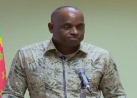 Prime Minister Roosevelt Skerrit speaking at news conference on Thursday (CMC Photo)