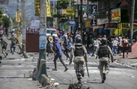 Soldiers battling gangs in Haiti (File Photo)