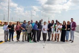 A ribbon-cutting ceremony kicked off the opening of the Don Shula Expressway’s ramp connector to Southwest 128th Street. (Photos by Armando Raul Rodriguez, Miami-Dade County)