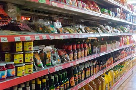 Supermarket shelves in Guyana. (Photo courtesy of the Guyana Chronicle)