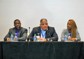  From left: Ian Turnbull, Director of the Division of Festivals; Commissioner of Tourism Joseph Boschulte; and Alani Henneman-Todman, the Department of Tourism's Director of Communications.