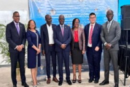 Representatives from government, UWI FIC, the ECCB, CARICOM, CAF and academia attended the opening of the second AI conference