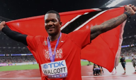 T&T’s Keshorn Walcott celebrates after winning gold in the javelin at the 2025 World Athletic Championships in Tokyo.